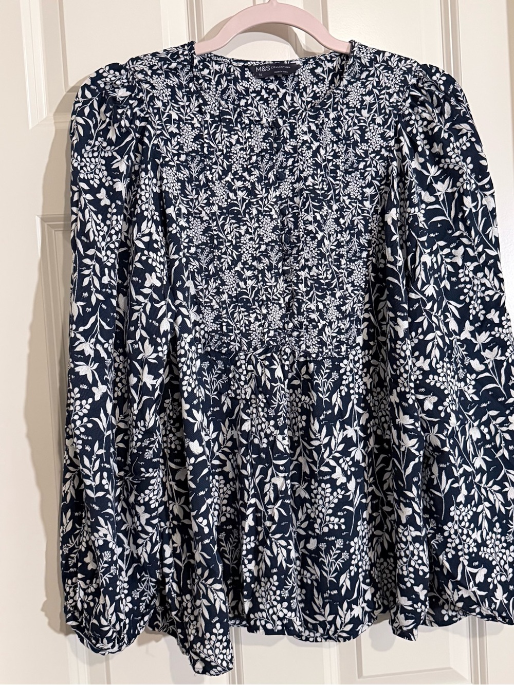 Marks & Spencer Navy Floral Blouse